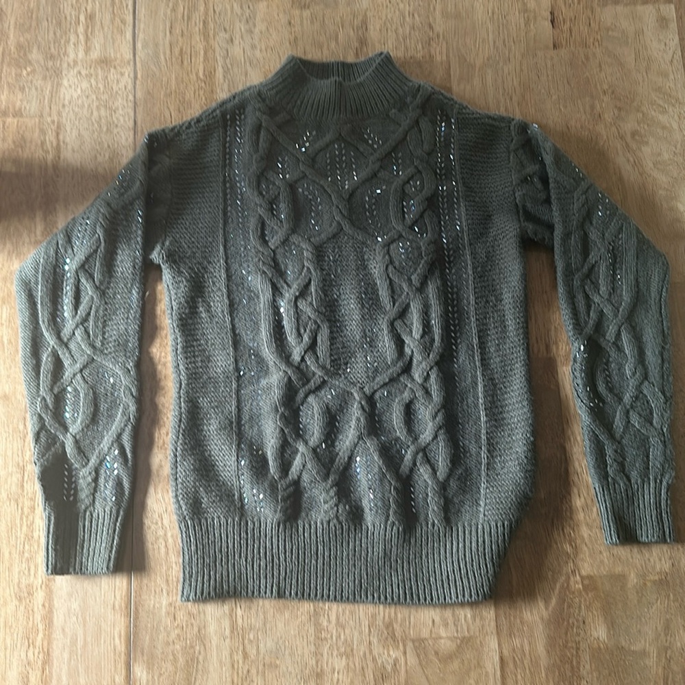 White House black market crystal sweater